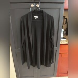 Ella Moss open front black cardigan sweater